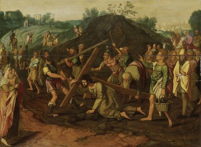 De weg naar Golgotha door Huybrecht Beuckelaer